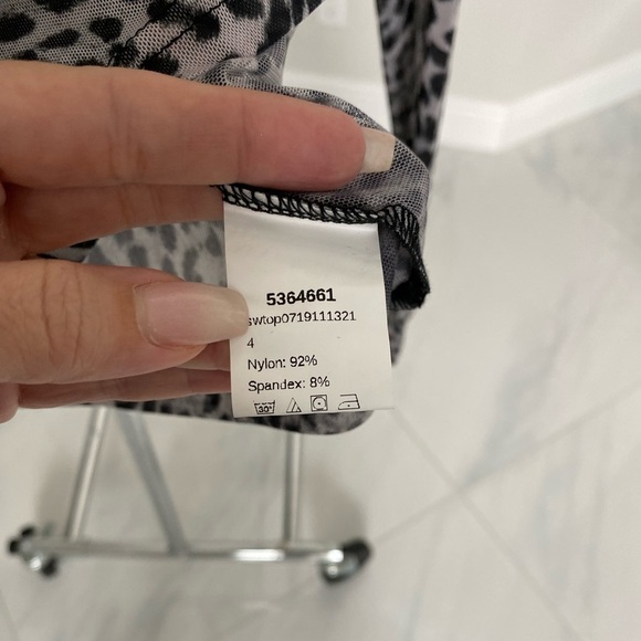 Leopard top long sleeve sheer small and medium New NWT - Picture 10 of 14